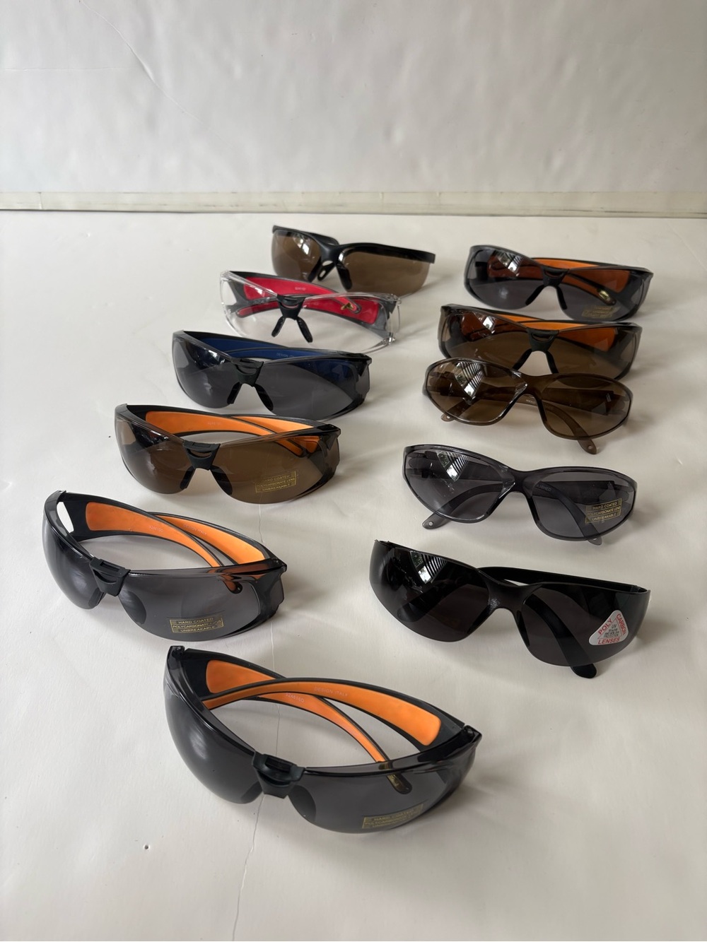 New - Lot of 11 Mens Motorcycle Cycling Sport Assorted Polycarbonate Sunglasses